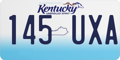 KY license plate 145UXA