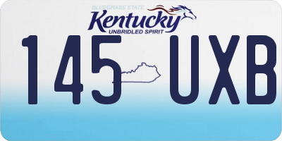 KY license plate 145UXB