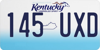 KY license plate 145UXD