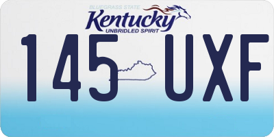 KY license plate 145UXF