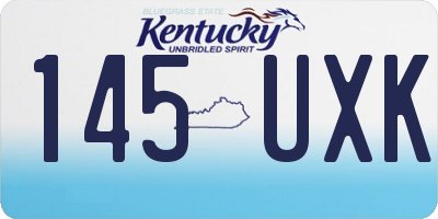KY license plate 145UXK
