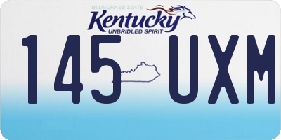 KY license plate 145UXM