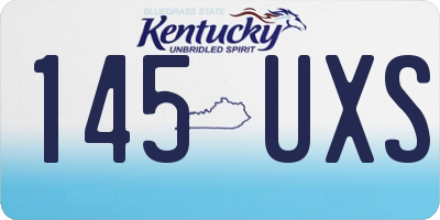 KY license plate 145UXS