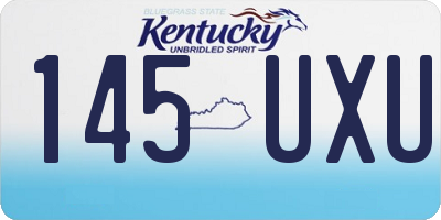KY license plate 145UXU