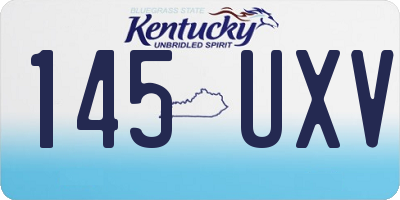 KY license plate 145UXV