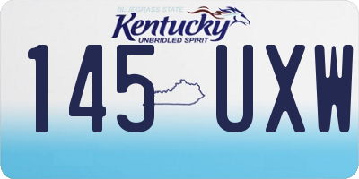 KY license plate 145UXW