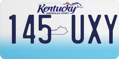 KY license plate 145UXY