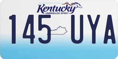 KY license plate 145UYA