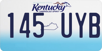 KY license plate 145UYB