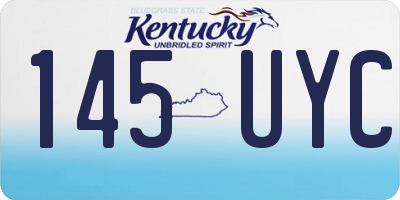 KY license plate 145UYC