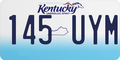 KY license plate 145UYM