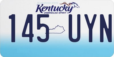 KY license plate 145UYN