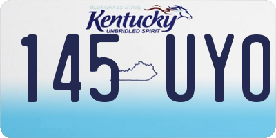 KY license plate 145UYO
