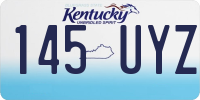 KY license plate 145UYZ