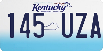 KY license plate 145UZA