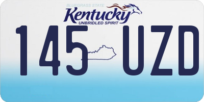 KY license plate 145UZD