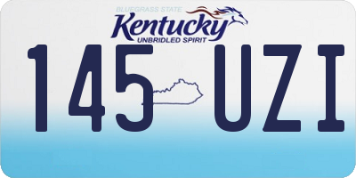 KY license plate 145UZI