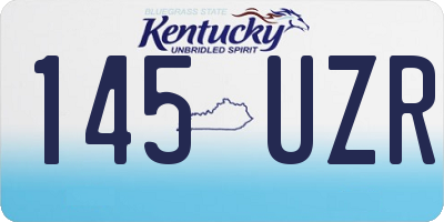KY license plate 145UZR