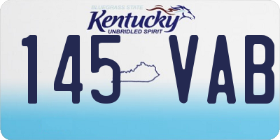 KY license plate 145VAB