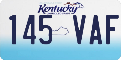 KY license plate 145VAF