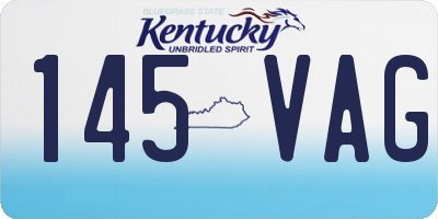 KY license plate 145VAG