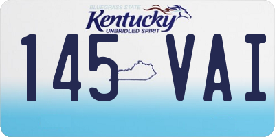 KY license plate 145VAI