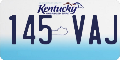 KY license plate 145VAJ