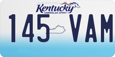 KY license plate 145VAM