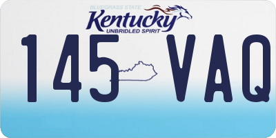 KY license plate 145VAQ