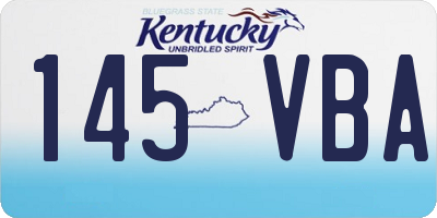 KY license plate 145VBA
