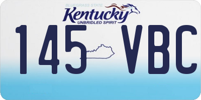 KY license plate 145VBC