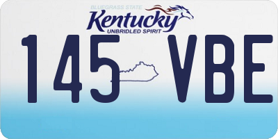 KY license plate 145VBE