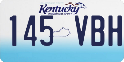 KY license plate 145VBH