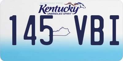 KY license plate 145VBI
