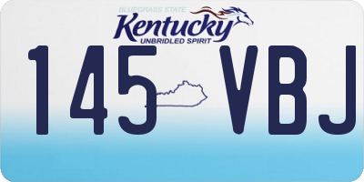 KY license plate 145VBJ