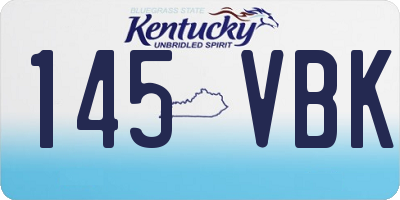 KY license plate 145VBK