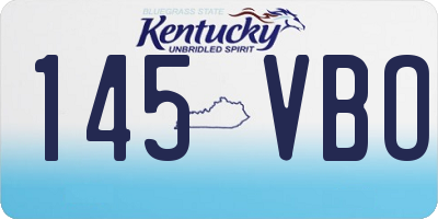 KY license plate 145VBO