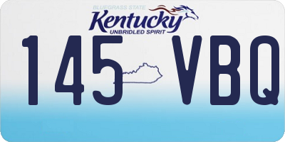 KY license plate 145VBQ