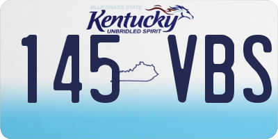 KY license plate 145VBS