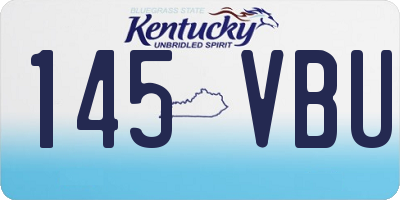 KY license plate 145VBU