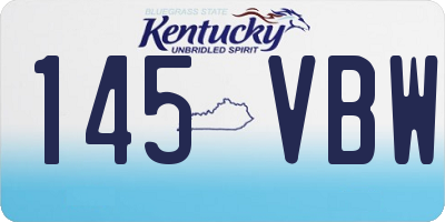 KY license plate 145VBW