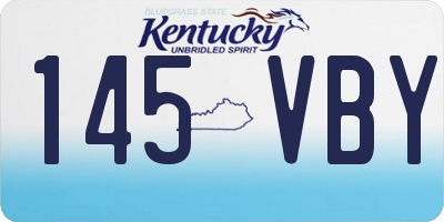 KY license plate 145VBY