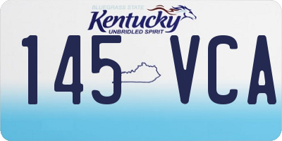 KY license plate 145VCA