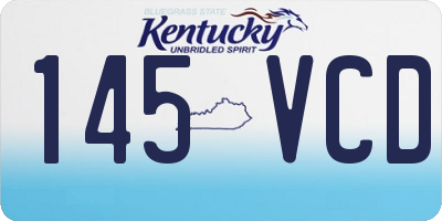 KY license plate 145VCD