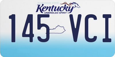 KY license plate 145VCI