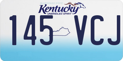 KY license plate 145VCJ