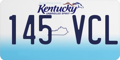 KY license plate 145VCL