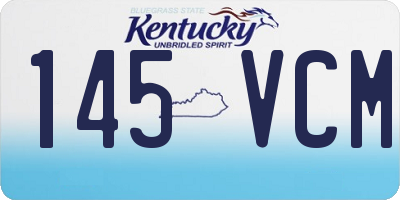 KY license plate 145VCM