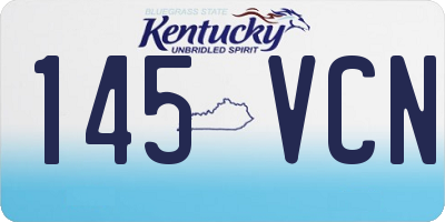 KY license plate 145VCN