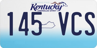 KY license plate 145VCS
